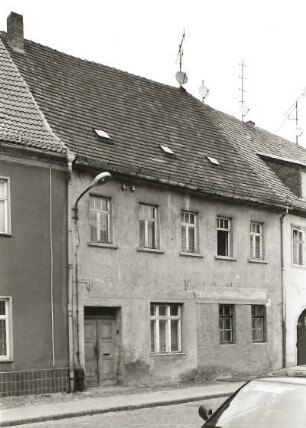 Belgern, Elbstraße 4. Wohnhaus (1801/1850). Straßenansicht