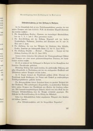 Schlußbetrachtung zu dem Feldzug in Galizien