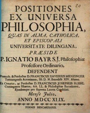Positiones Ex Universa Philosophia