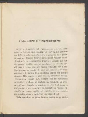Algo sobre el "Impresionismo"