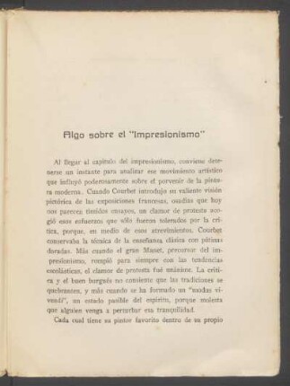 Algo sobre el "Impresionismo"