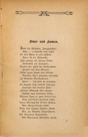 Amor und Hymen : ein Warngedicht, nebst hundert den Ehe- und Wehestand beleuchtenden Epigrammen