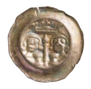 Münze, Brakteat, Pfennig, 2. Hälfte 13. Jh