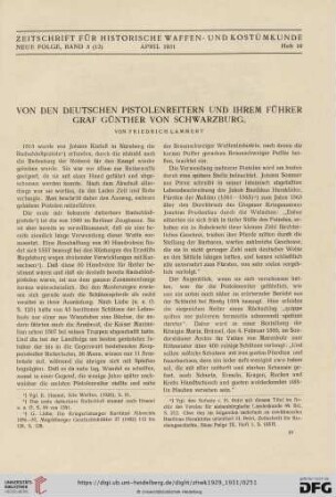Zeitschrift für historische Waffen- und Kostümkunde, Neue Folge Band 3 (12), April 1931, Heft 10