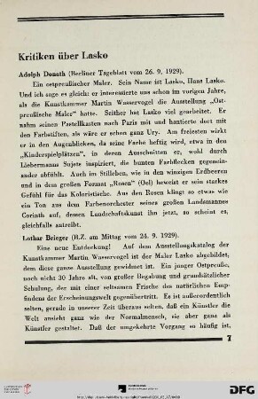 Kritiken über Lasko