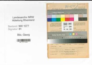 Entnazifizierung Georg Bilo , geb. 11.02.1901 (Polizist)
