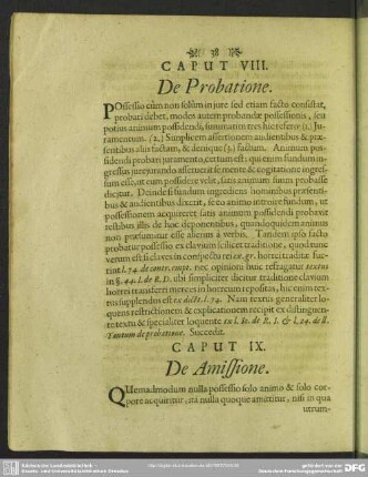 Caput VIII. De Probatione