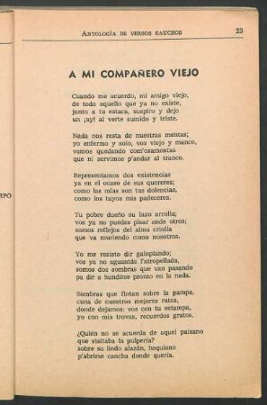 A mi compañero viejo