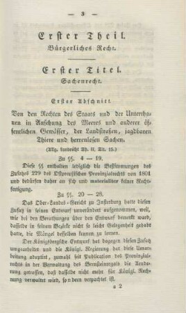 Erster Theil. Bürgerliches Recht