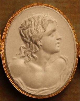 Profilkopf des schwimmenden Leander (Daktyliothek, Das Alterthum nach Lippert und Visconti)