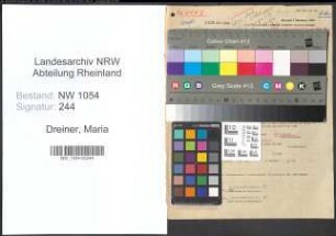 Entnazifizierung Maria Dreiner , geb. 21.04.1891 ()