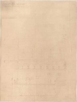 Hildebrand, Adolf von; Worms, Hagenstr. - Neumarkt; Siegfriedbrunnen und Bibliotheksbau - Bibliotheksbau, Vorderseite (Ansicht)