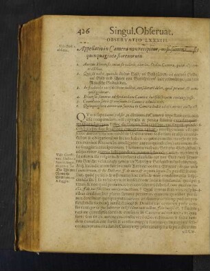 Observatio LXXXIII. Appellatio in Camera non recipitur; nisi summa sit quinquaginta florenorum.