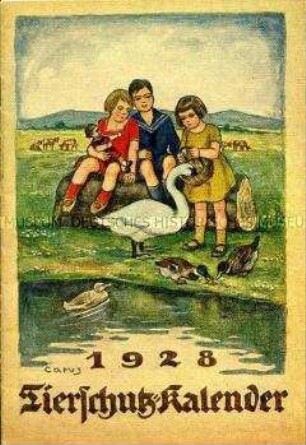 Kalender des Berliner Tierschutz-Vereins für das Jahr 1928