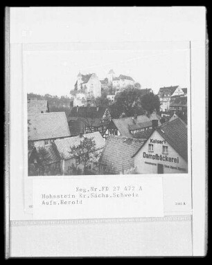 Hohnstein. Blick zur Burg