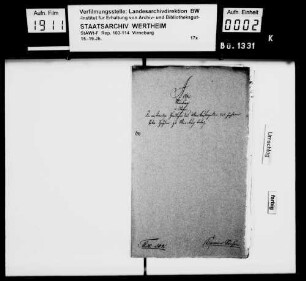 Einzug des rückständigen Handlohns von Hans Peter Heyd aus Virneburg und die Beleidigungsklage des Virneburger Landvogtes Georg Caspar Rosenwaller gegen dessen Vater Michel Heyd, Landbote zu Virneburg.