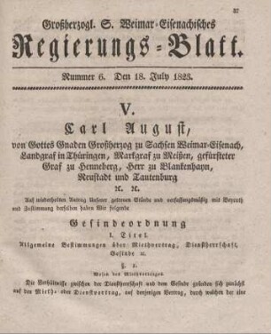 Nr. 6 : 18. July 1823