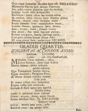 Gradus Quartus. Synceritas ac candor animi.
