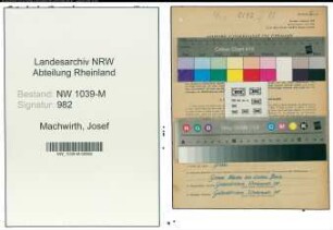 Entnazifizierung Josef Machwirth , geb. 18.08.1900 (Organist)