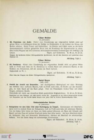 Gemälde (Nr. 1-59)