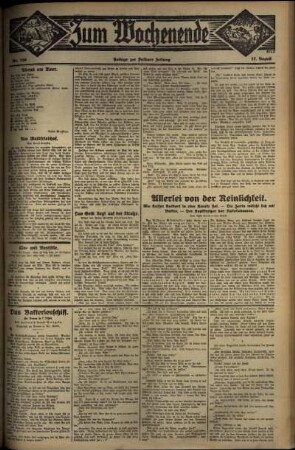 Zweite Ausgabe vom Sonntag, den 17. August 1930.