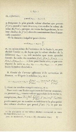 Sur la méthode d'approximation de Newton. [Fortsetzung]