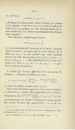 Sur la méthode d'approximation de Newton. [Fortsetzung]