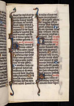 Historisierte Initiale: E(terna): Frauenkopf