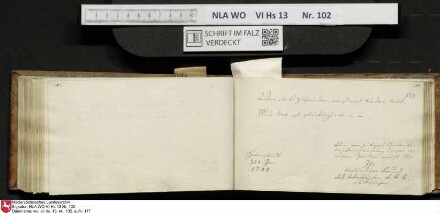 Stammbuch des Johann Christian Wilhelm Schütze aus                            Braunschweig