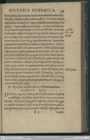 Caput XIX. De Bisetistao decimo octavo Bohemorum duce