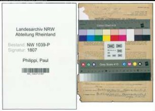 Entnazifizierung Paul Philippi , geb. 09.03.1900 (Lehrer)