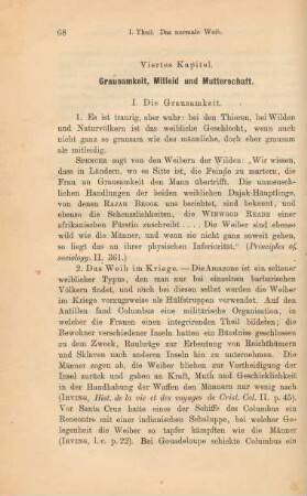 Viertes Kapitel. - Grausamkeit, Mitleid und Mutterschaft