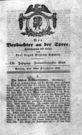 52. Stück, 26. Dezember 1853