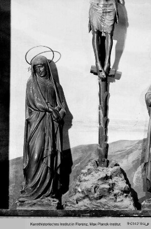 Kruzifix mit trauernder Maria und Johannes : Die trauernde Maria
