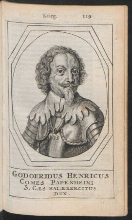 Godofridus Henricus Comes Papenheimi S. Caes: Mai: Exercitus Dux
