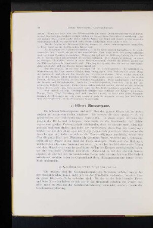 c) Höhere Sinnesorgane.