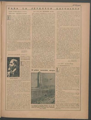 Evocación : Para una revista de estudiantes
