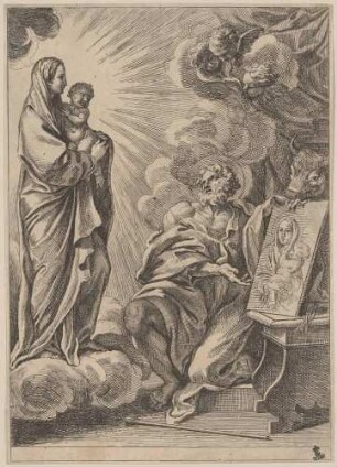 Die Madonna erscheint dem heiligen Lukas