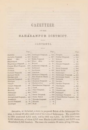 Gazetteer of the Saháranpur District