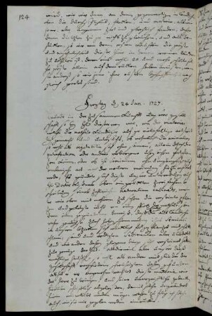 Freytag d 24 Jan. 1727.