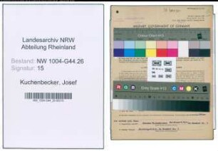 Entnazifizierung Josef Kuchenbecker , geb. 29.04.1910 (Stadt Assistent)