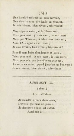 Ainsi Soit-Il. (1812.)