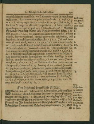 Der sechs und dreyssigste Articul.