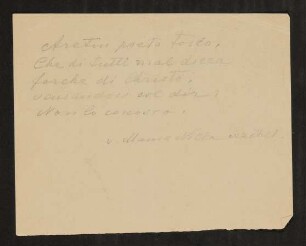 Siegel der Familie Rhò aus Italien; Notiz von Hugo August Peter von Hofmannsthal