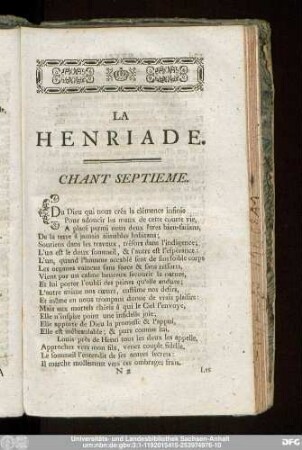 La Henriade. Chant Septieme.