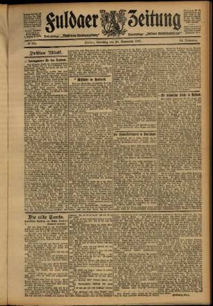 Dritte Ausgabe vom Samstag, den 23. November 1907.