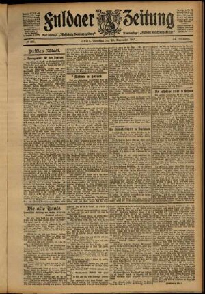Dritte Ausgabe vom Samstag, den 23. November 1907.