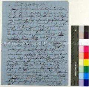Brief von Eduard Holldack an seinen Sohn Georg Albrecht Holldack und Schwiegertochter Johanna; Gerdauen, 14. August 1878