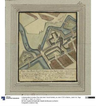 Plan des Heil: Geist-Viertels, im Jahr 1720 in Berlin.