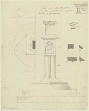 Säule an dem rechten Altmühl Ufer an der Straße nach Oettingen nächst der Brücke zu Gunzenhausen